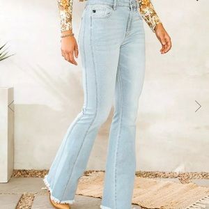 KanCan curvy high rise flare jeans